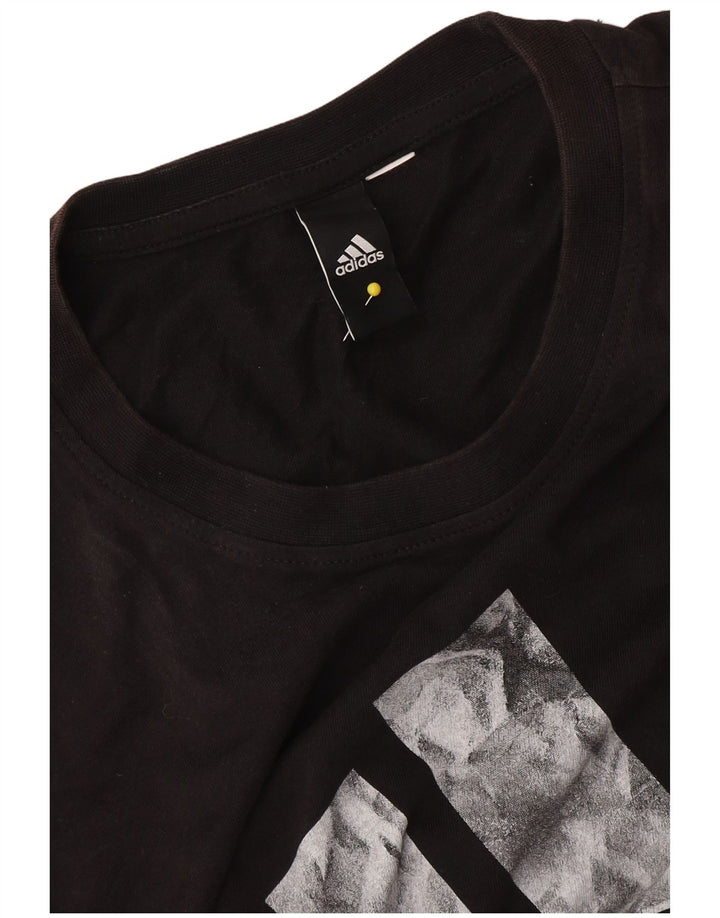 Adidas T-Shirt Graphique Homme Noir Moyen Colourblock