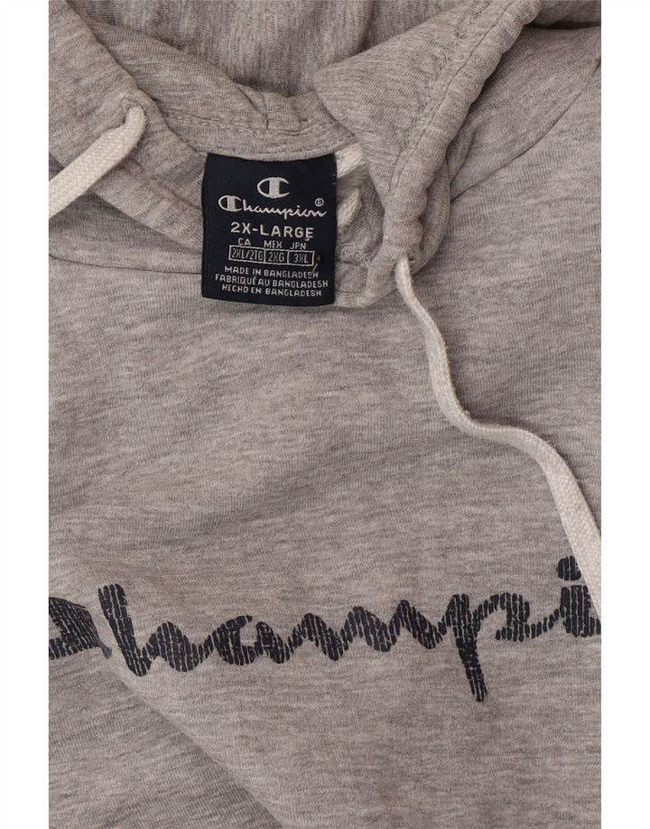 Champion Pull à capuche graphique pour homme 2XL Gris