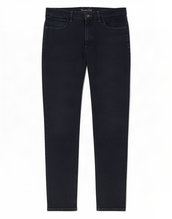 Massimo Dutti Jean Slim Homme EU 44 Large W34 L34 Bleu Marine Coton