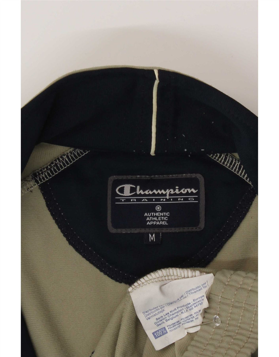 Champion Veste de Survêtement Homme Kaki Moyen Polyester Colorblock