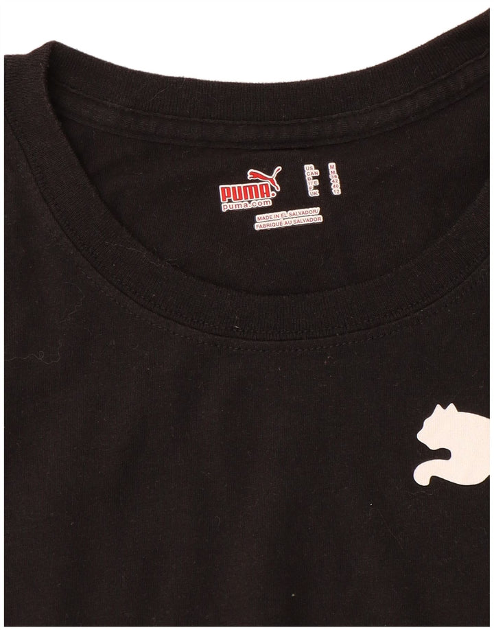 PUMA T-Shirt Femme UK 12 Medium Noir