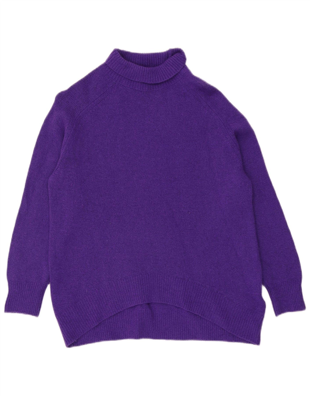 Massimo Dutti Pull col roulé pour femme UK 14 Laine violet moyen