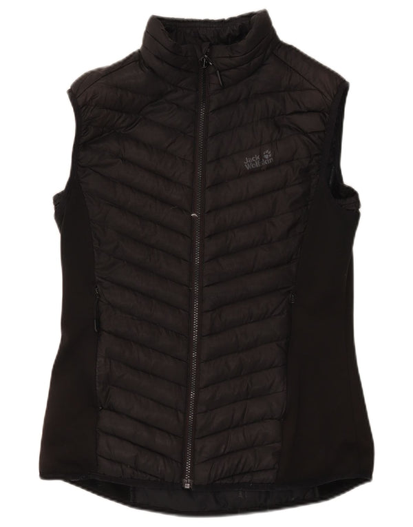 Jack Wolfskin Gilet rembourré pour femme UK 12 Medium Noir Polyester