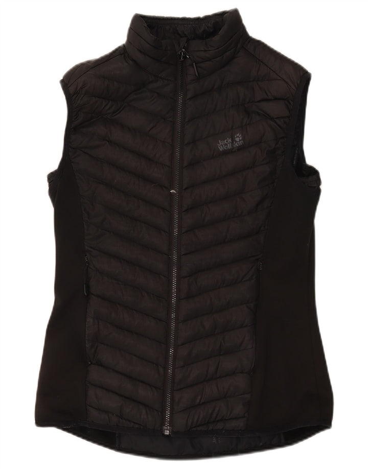 Jack Wolfskin Gilet rembourré pour femme UK 12 Medium Noir Polyester