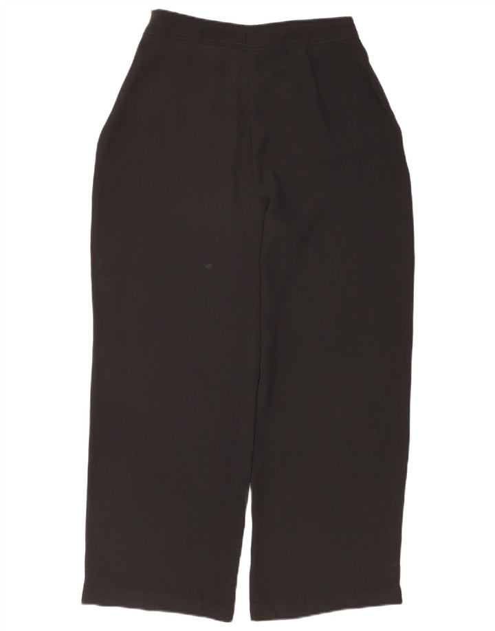 Zara Pantalon court coupe ample pour femme EU 40 Medium W30 L26 Noir Polyester