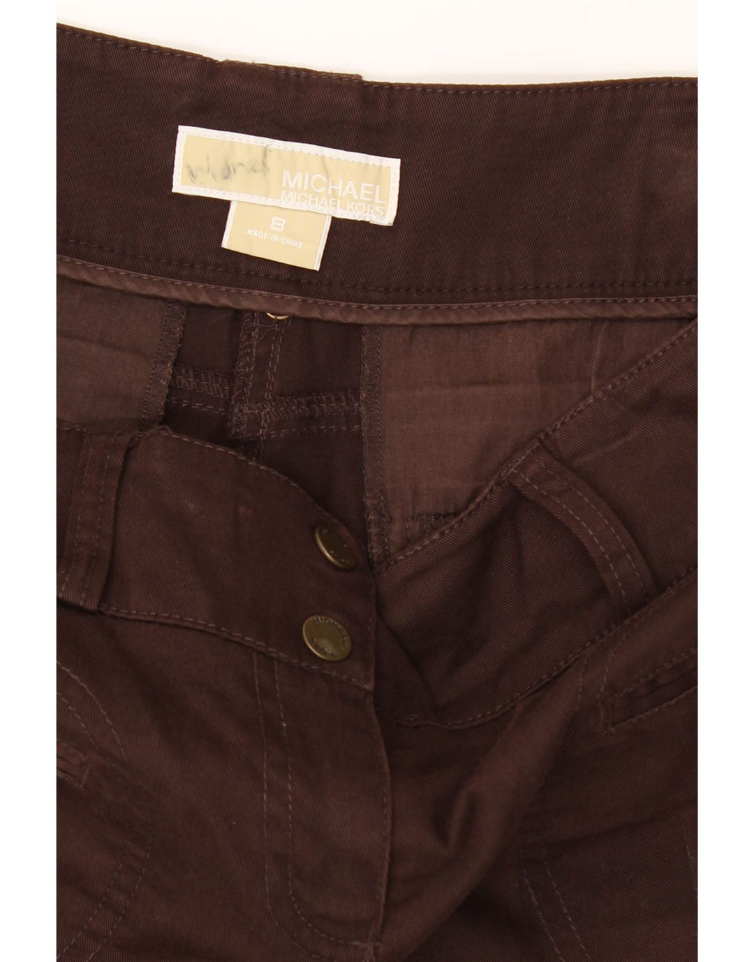 MICHAEL KORS Womens Bermuda Shorts US 8 Medium W32  Brown Cotton Vintage Michael Kors and Second-Hand Michael Kors from Messina Hembry 