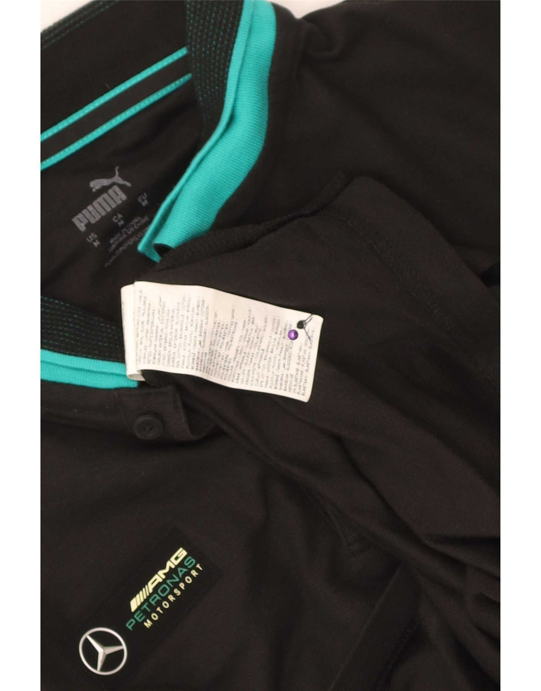 Puma Polo Homme Noir Moyen Colourblock Cotton