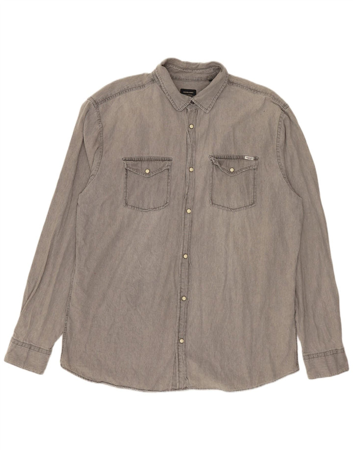 Jack & Jones Chemise Homme 2XL Gris Coton