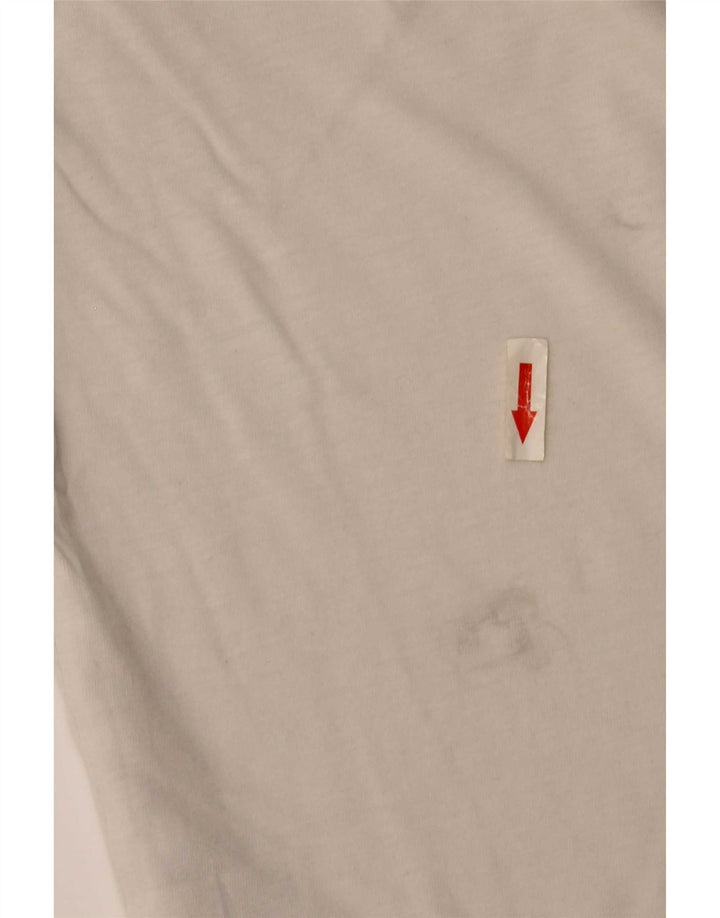 Levi's T-Shirt Graphique Femme UK 14 Coton Blanc Moyen