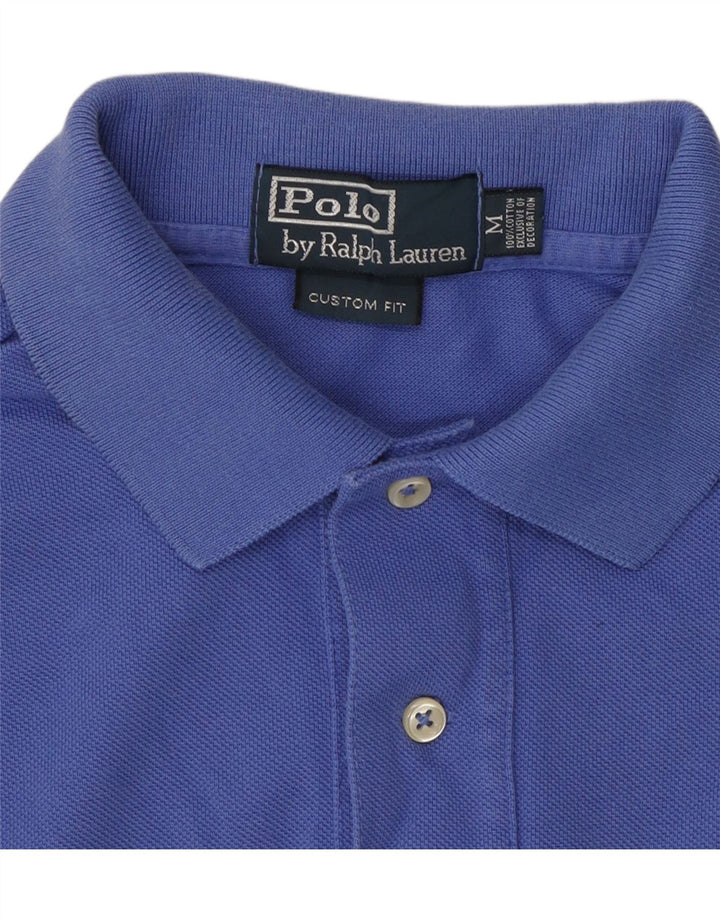 POLO RALPH LAUREN Polo Graphique Coupe Personnalisée Homme Bleu Moyen Coton