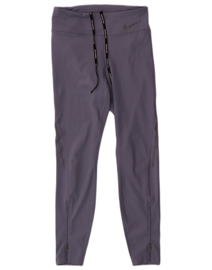 Nike Leggings Femme UK 10 Petit Violet Polyester