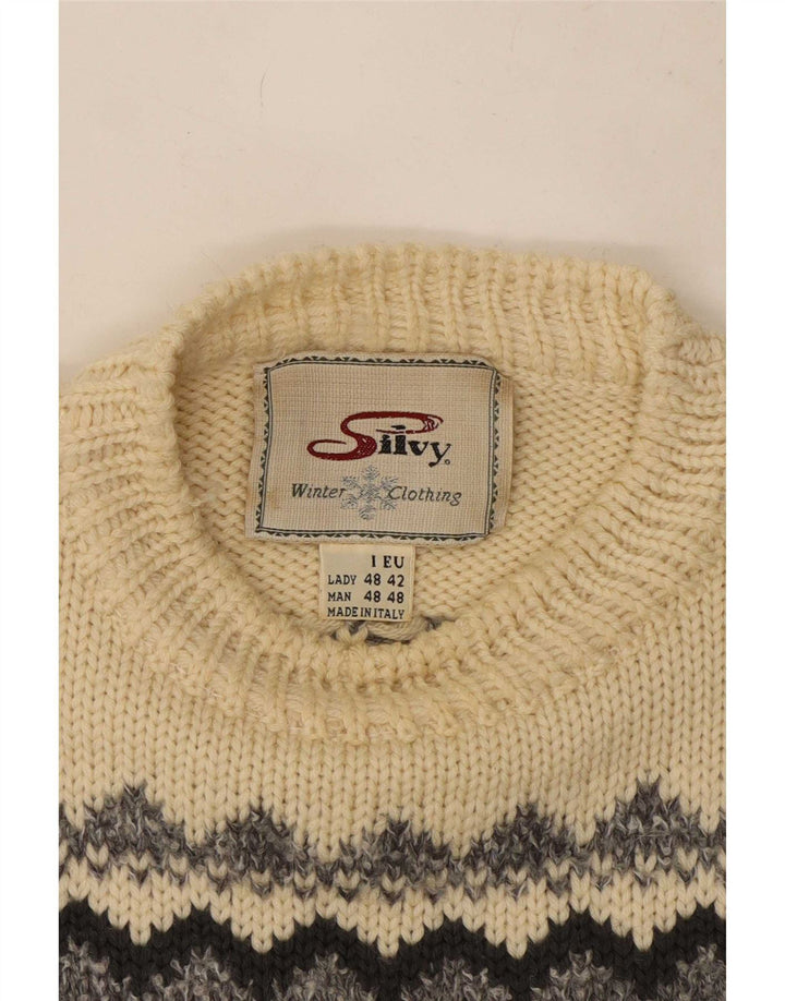 Silvy Pull col rond pour homme IT 48 Medium multicolore Fair Isle