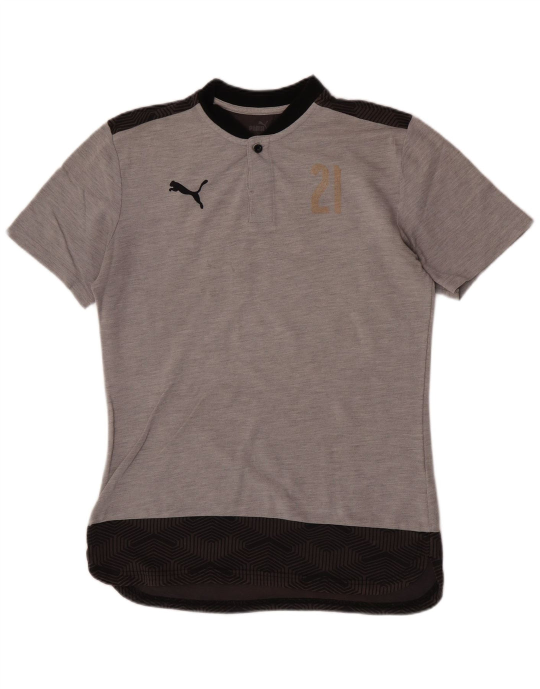 Puma Tee-Shirt Graphique Homme Gris Moyen Colourblock Cotton
