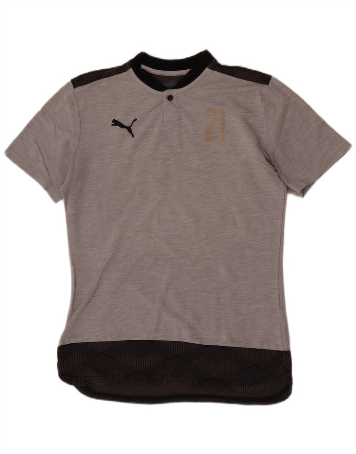 Puma Tee-Shirt Graphique Homme Gris Moyen Colourblock Cotton
