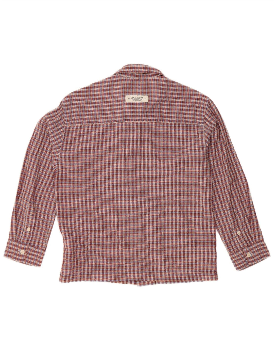 Chemise en flanelle ZARA garçons 8-9 ans coton à carreaux bordeaux