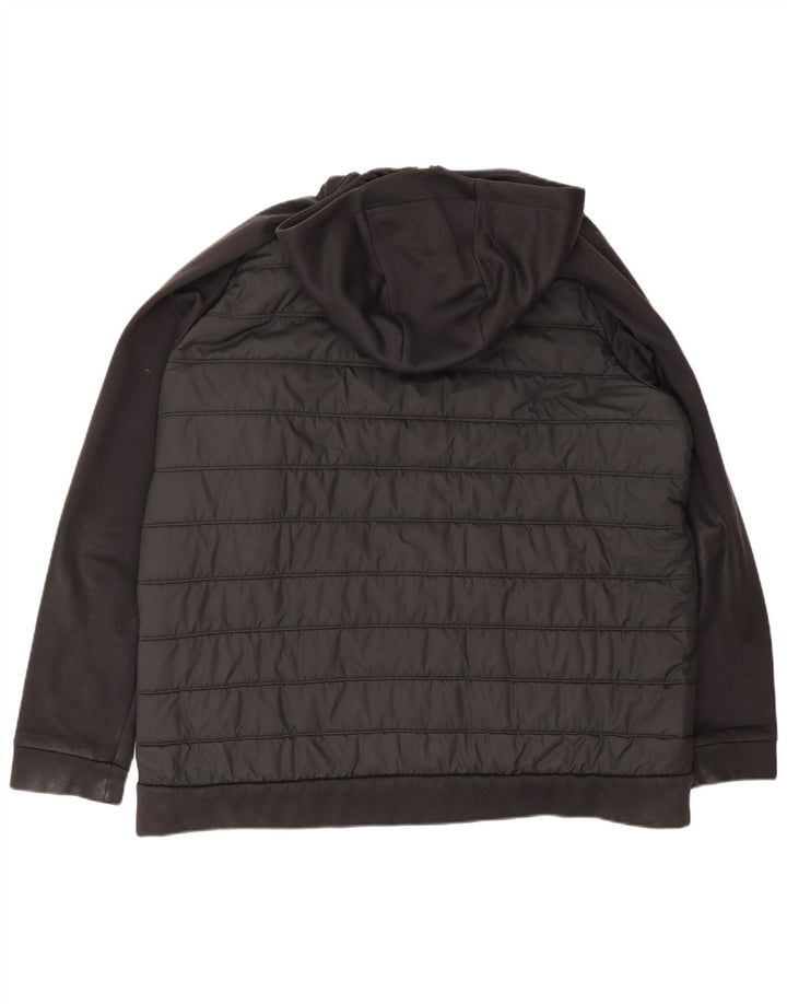 Nike Veste matelassée à capuche pour homme UK 44 2XL Noir Polyester
