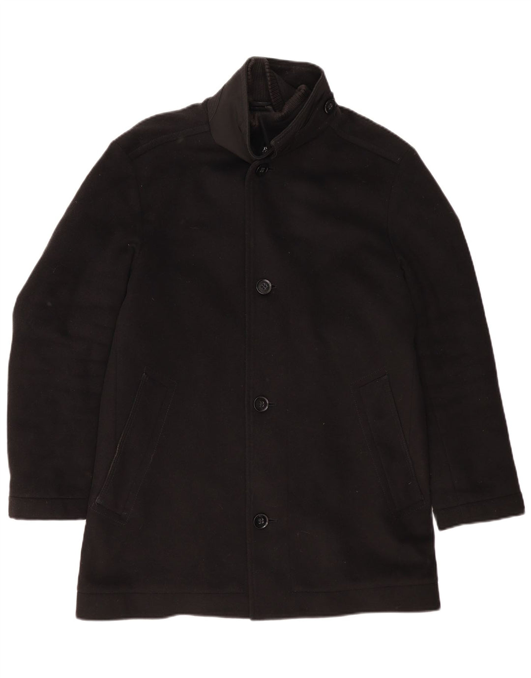 Hugo Boss Pardessus homme EU 48 laine noire moyenne