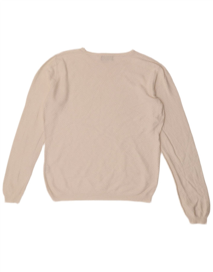 Zara Pull à col rond en coton géométrique blanc moyen pour homme