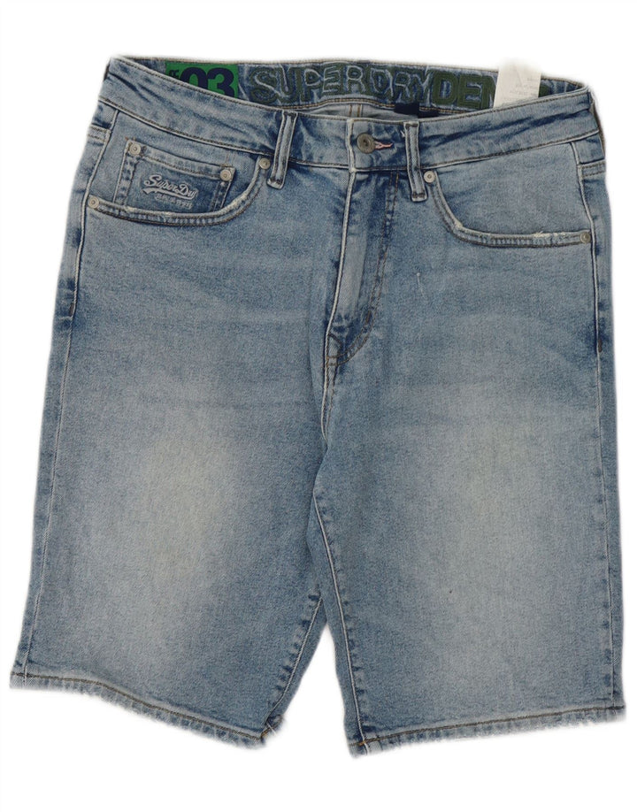 Superdry Short en Jean W32 Bleu Moyen Coton Homme