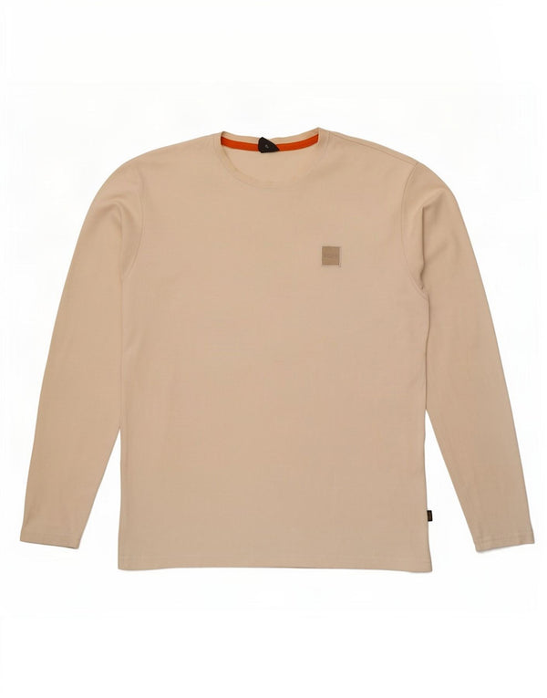 Hugo Boss Haut à manches longues pour homme en coton blanc cassé Large