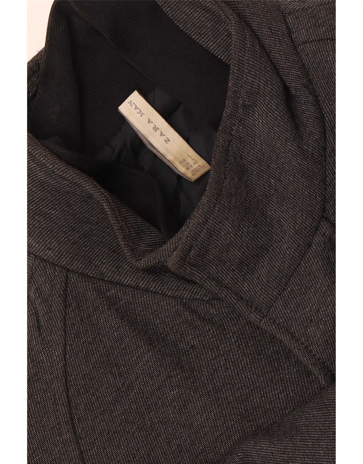 Zara Manteau Homme UK 40 Large Gris