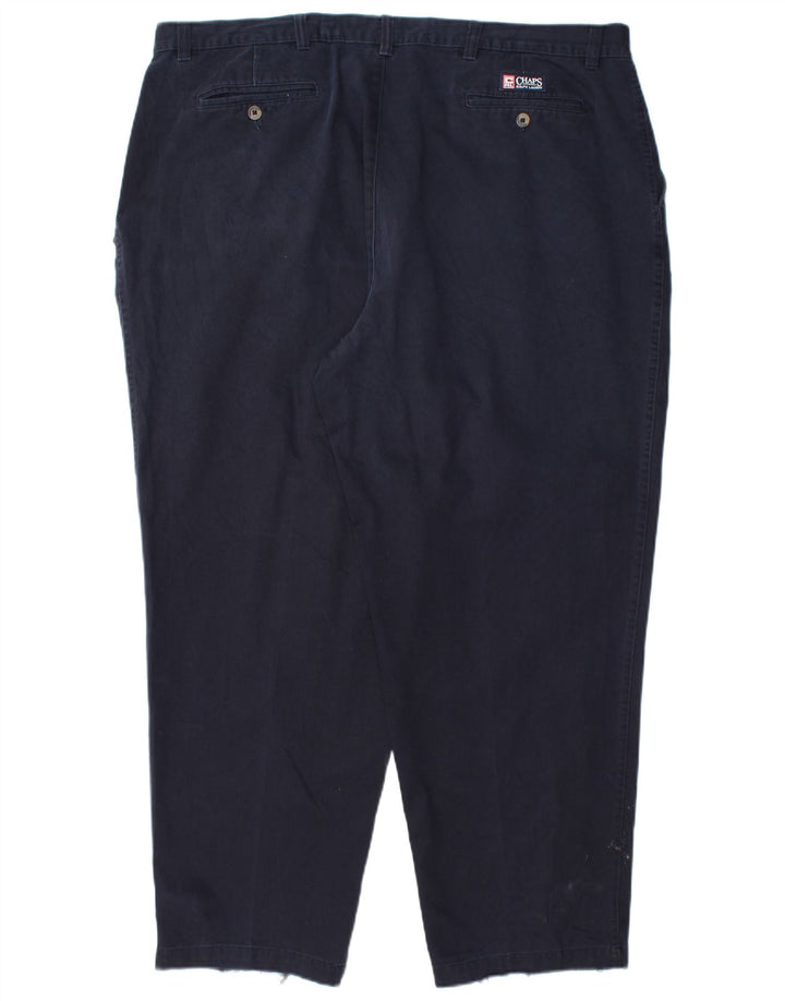 CHAPS Pantalon Chino Pegged Homme W44 L30 Bleu Marine Coton