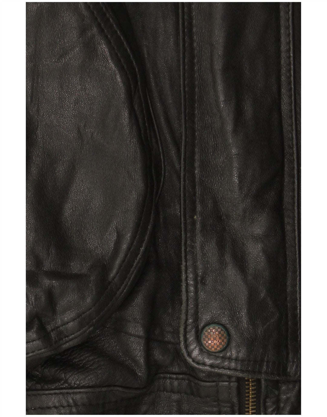 Veste en cuir homme vintage UK 42 XL Cuir noir