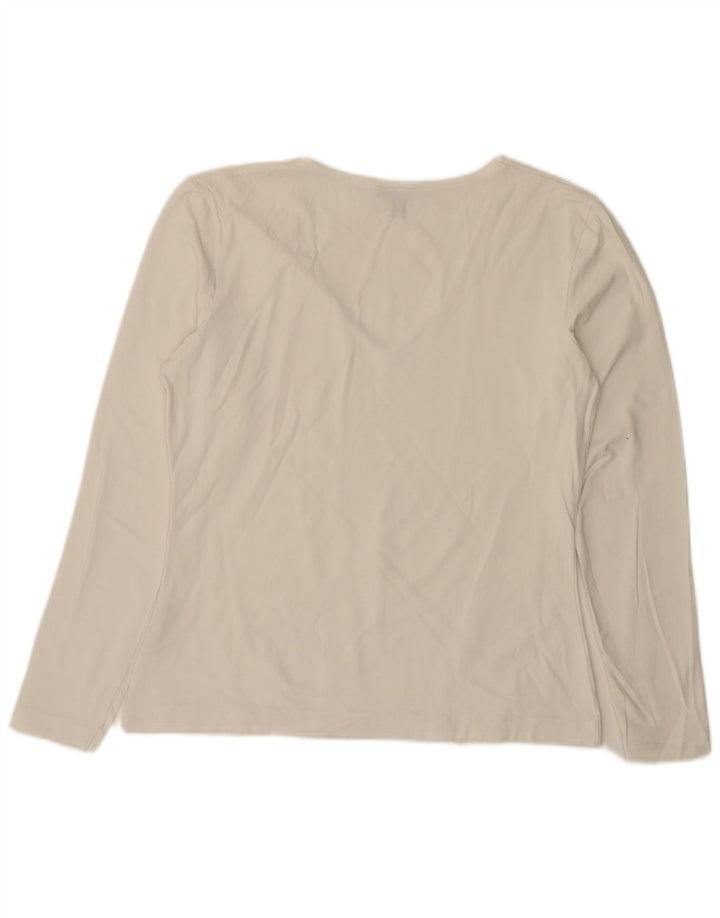 GANT Femme Top Manches Longues UK 18 XL Blanc Coton