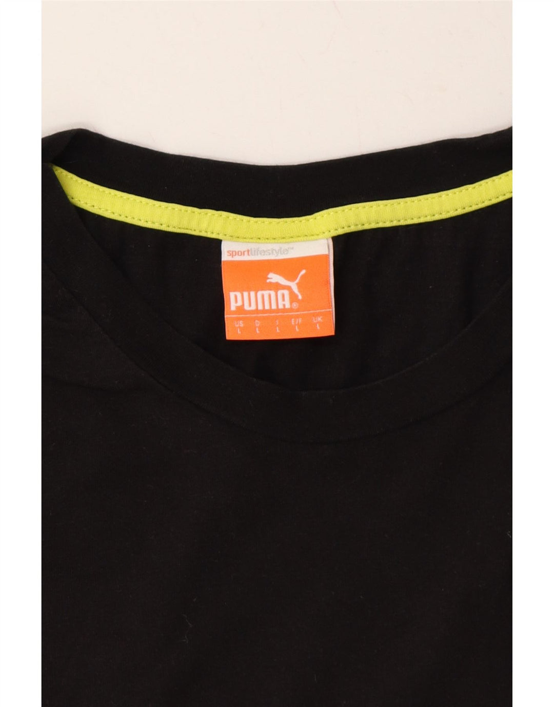 PUMA Mens Graphic T-Shirt Top Large Black Cotton Vintage Puma and Second-Hand Puma from Messina Hembry 
