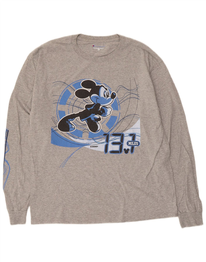 Champion Haut à manches longues Mickey Mouse pour homme Gris Taille L