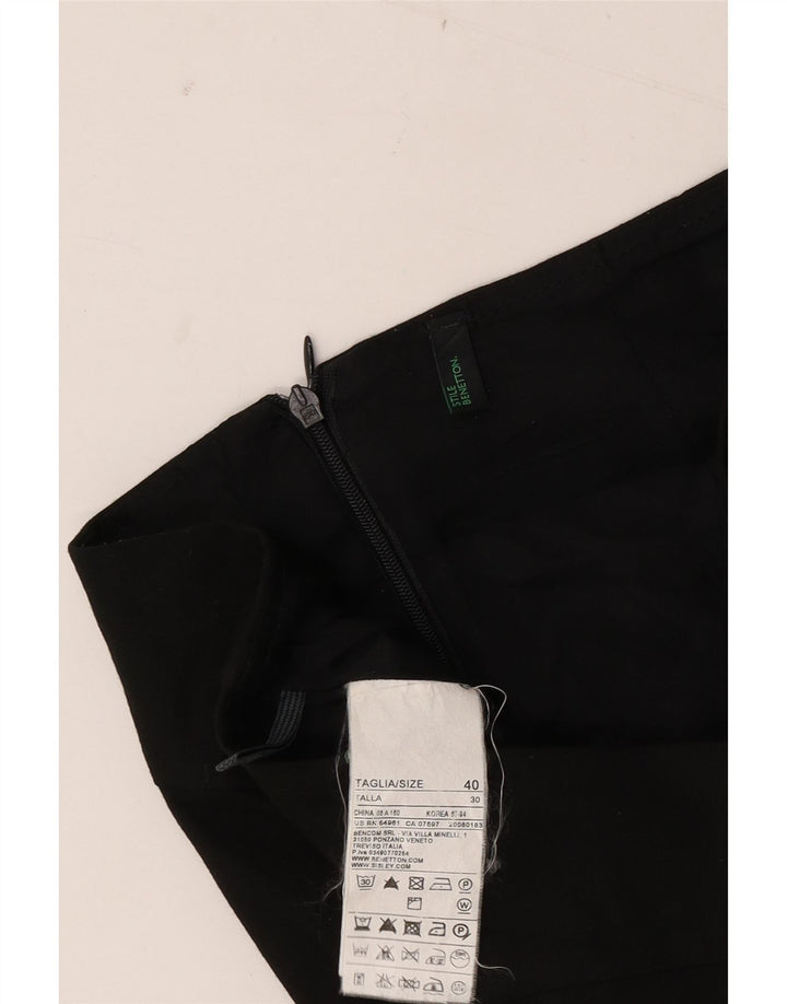 Benetton Jupe Crayon Femme IT 40 Small W30 Noir Polyester