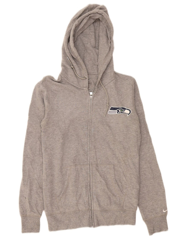 Nike Womens Seattle Seahawks Zip Sweat à capuche UK 10 Petit Gris Moucheté