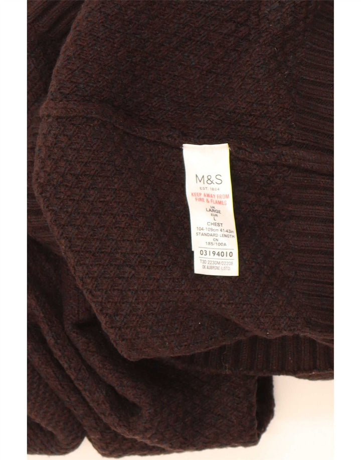 Marks & Spencer Cardigan pour homme en acrylique marron Taille L