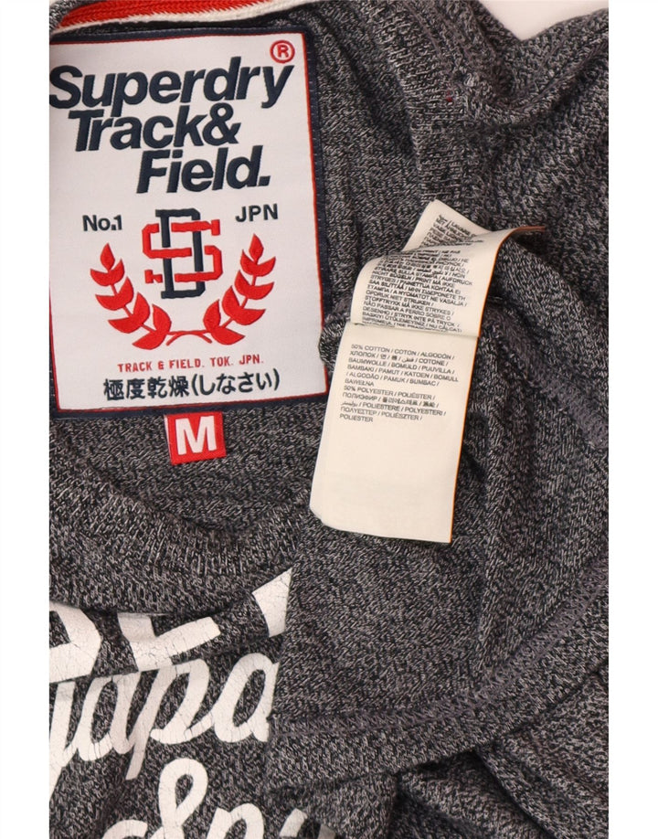 SUPERDRY T-Shirt Graphique Homme Gris Moyen Moucheté Coton