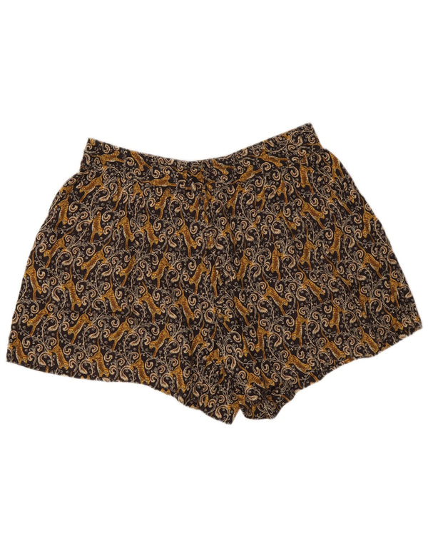 Fat Face Short décontracté graphique pour femme UK 16 Large W33 Marron Paisley