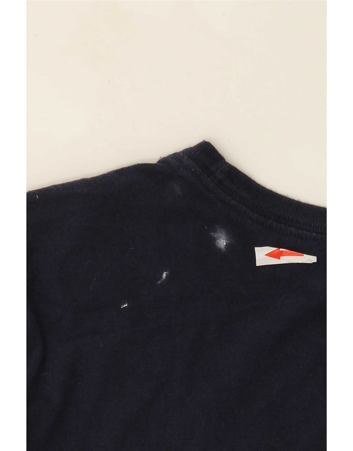 Nike Mens Athletic Cut T-Shirt Top Petit Bleu Marine Coton
