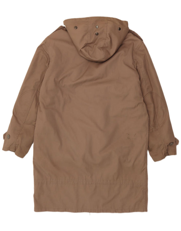 vintage Mens Sherpa Parka Veste à capuche IT 54 2XL Marron Polyester
