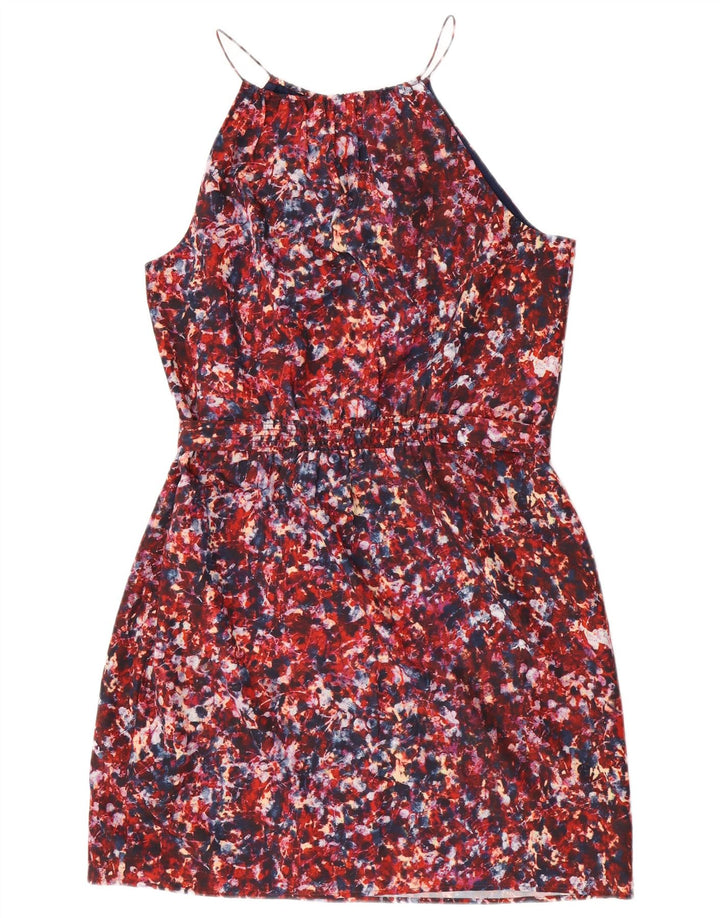 Dkny Robe fourreau sans manches à motif abstrait pour femme UK 14 Grand Rouge