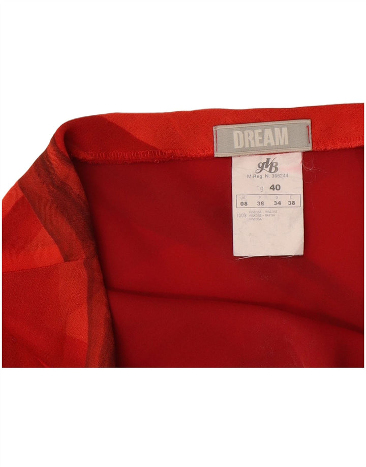 Dream Jupe trapèze pour femme UK 8 Small W27 Viscose rayée rouge