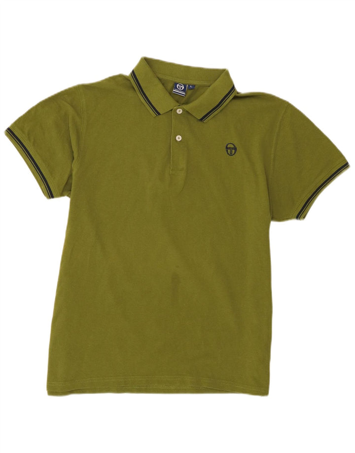 Sergio Tacchini Polo Homme Grand Kaki Coton