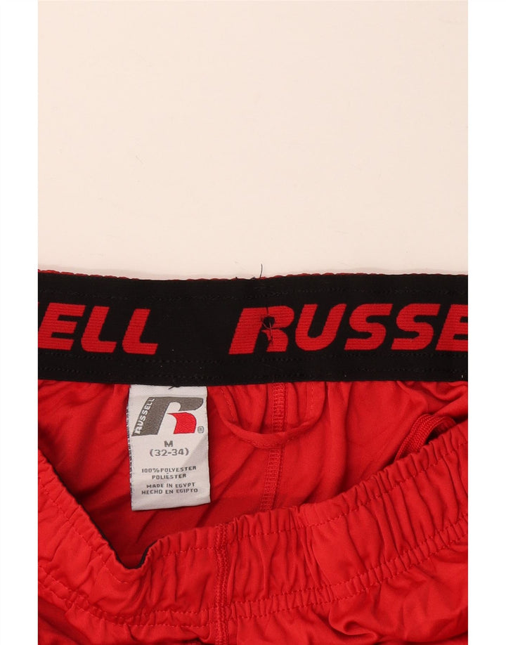 RUSSELL ATHLETIC Short de sport pour homme en polyester color block rouge moyen