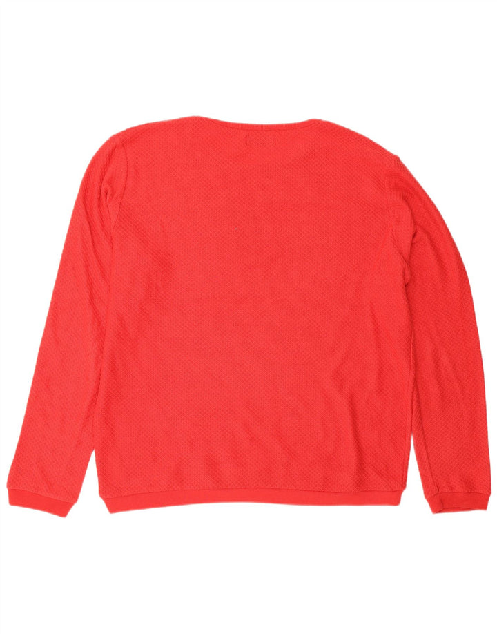 Zara Pull ras du cou pour homme en polyester rouge Large