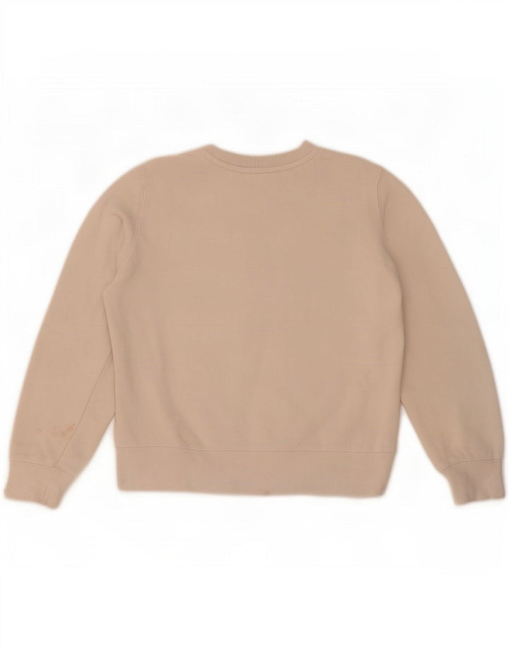 Zara Sweat-shirt surdimensionné pour femme UK 10 Petit coton beige
