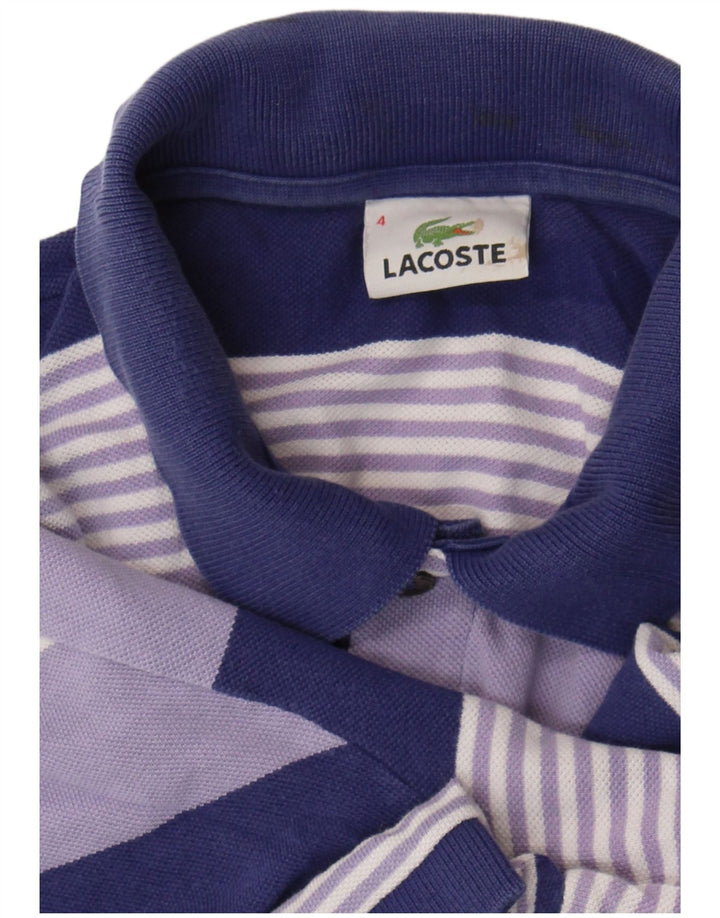 Lacoste Polo Homme Taille 4 Rayé Violet Moyen