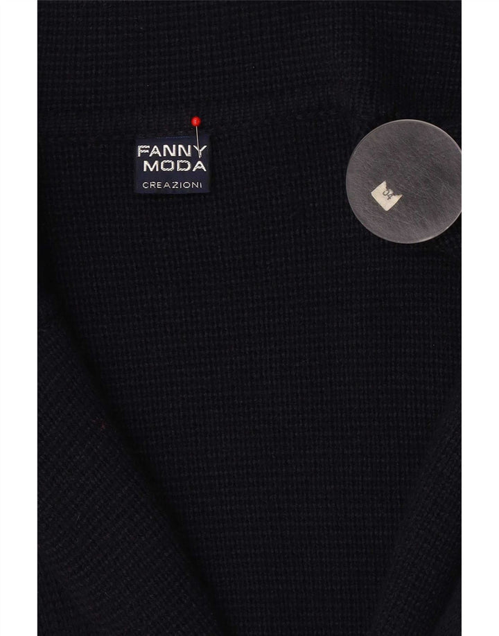 Fanny Moda Femme Cardigan Croisé Pull IT 54 3XL Bleu Marine