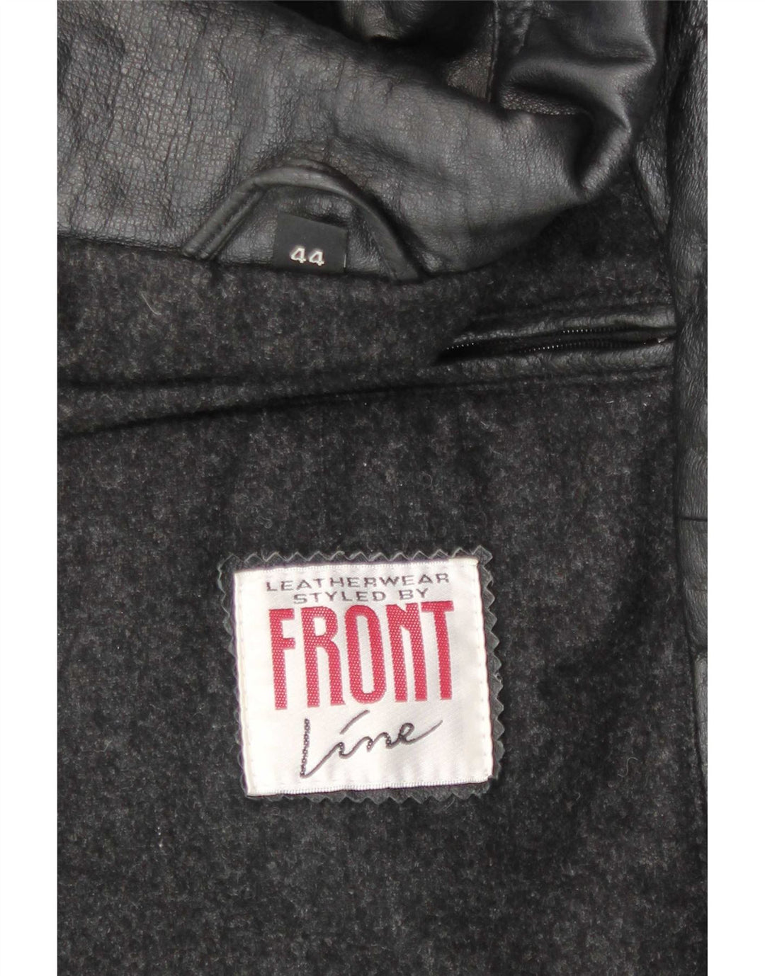 Front Line Manteau en cuir pour homme UK 44 2XL Noir