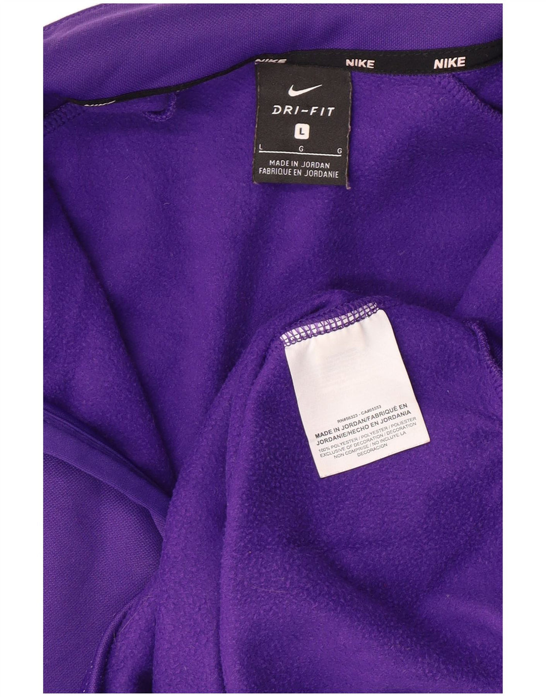 NIKE Sweat-shirt à col zippé pour homme, grand, violet, polyester