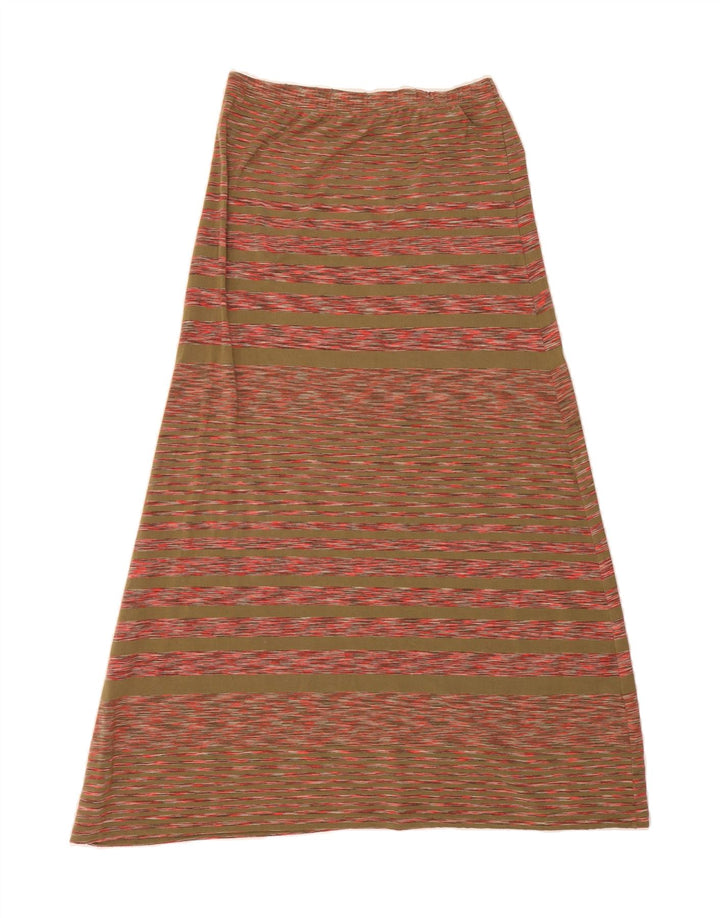 MICHAEL KORS Womens Maxi Skirt Medium W30  Khaki Striped Polyester Vintage Michael Kors and Second-Hand Michael Kors from Messina Hembry 