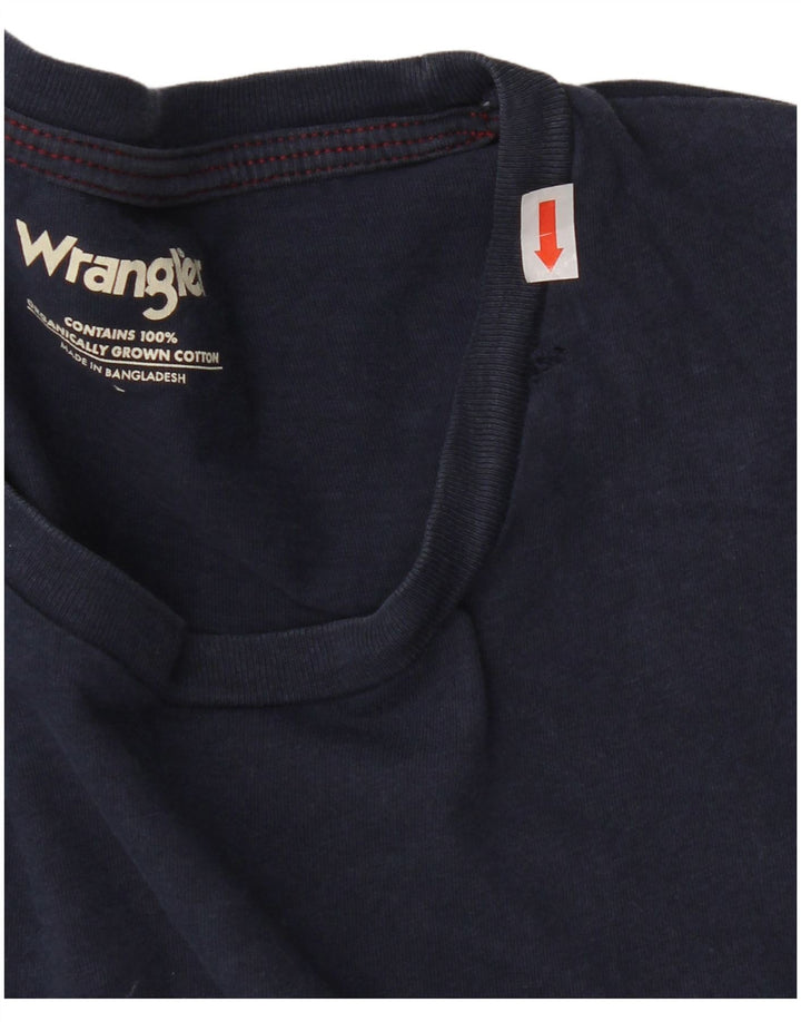 Wrangler T-Shirt Homme Haut Large Bleu Marine Coton
