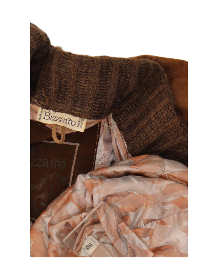 Bizzarro Veste en daim pour homme IT 50 Large Marron Colourblock